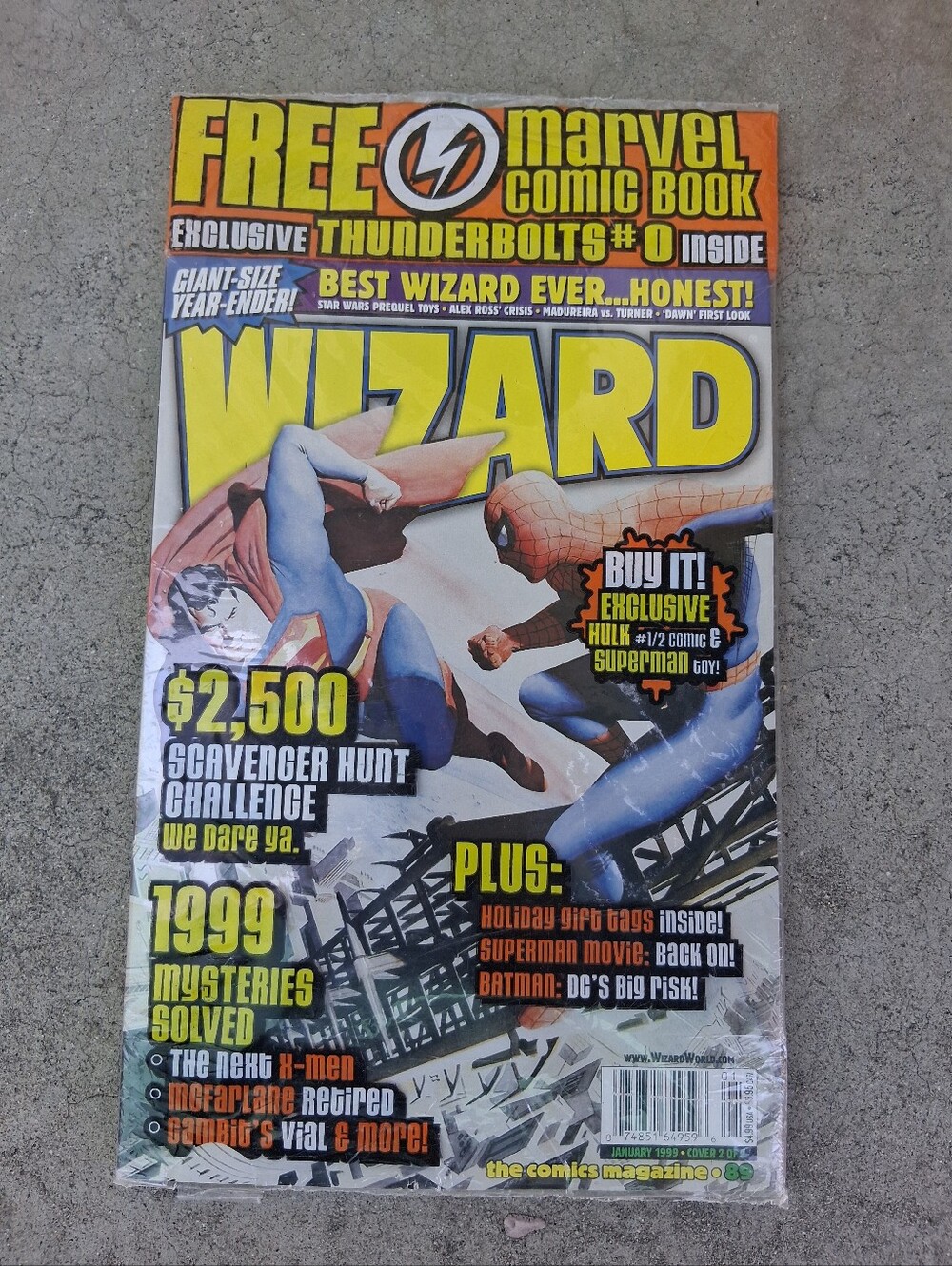 Marvel Wizard Comic Book â Yellow & Blue Cover
